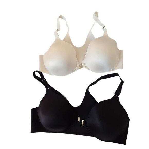 Soma Womens Black White Two Underwire Front Closure Full Coverage Bras 38B - Picture 9 of 12